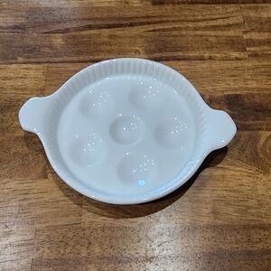 Vintage Pottery Ovenproof Ceramic Escargot Dish #775